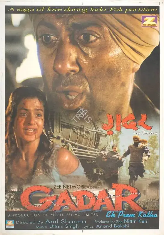 Nitin Keni (Producer), Gadar, 2001, Full Sheet Poster