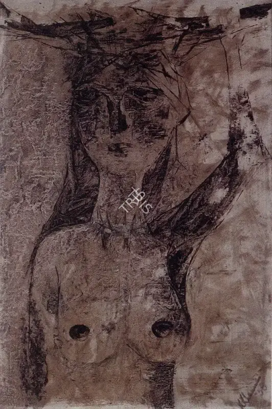 Krishen Khanna (Artist), Fisherwoman, 1958, Painting