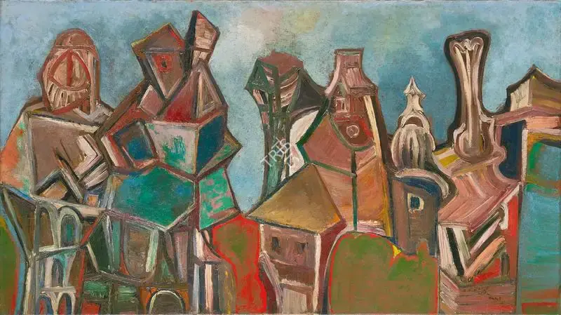 Bakre, S.K. (Artist). Autumn, 1963 | Painting, Pu.Onl/07.12.23, 2023 · Pundole