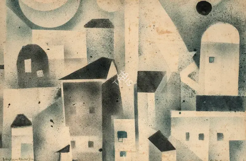 Sunil Madhav Sen (Artist), Houses, Painting