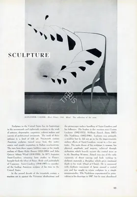 Holger Cahill (Essayist), Sculpture, 1956, Essay