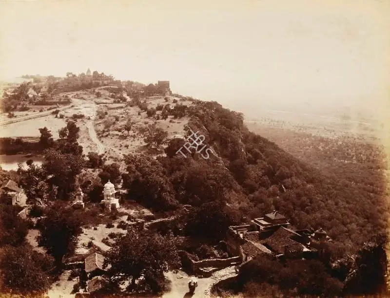 Lala Deen Dayal (Photographer), View from top of tower of Victory Chittore, 1890, Antiquarian Photograph