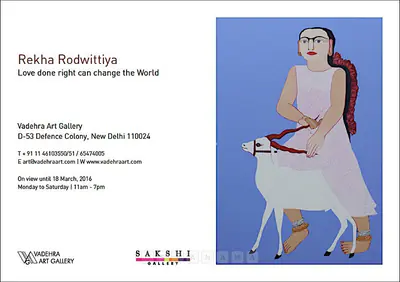 Rekha Rodwittiya (Artist), Love done right can change the World, 2016, Solo Exhibition Invitation