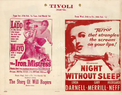 Roy Ward Baker (Director), Night Without Sleep, 1952, Handbill