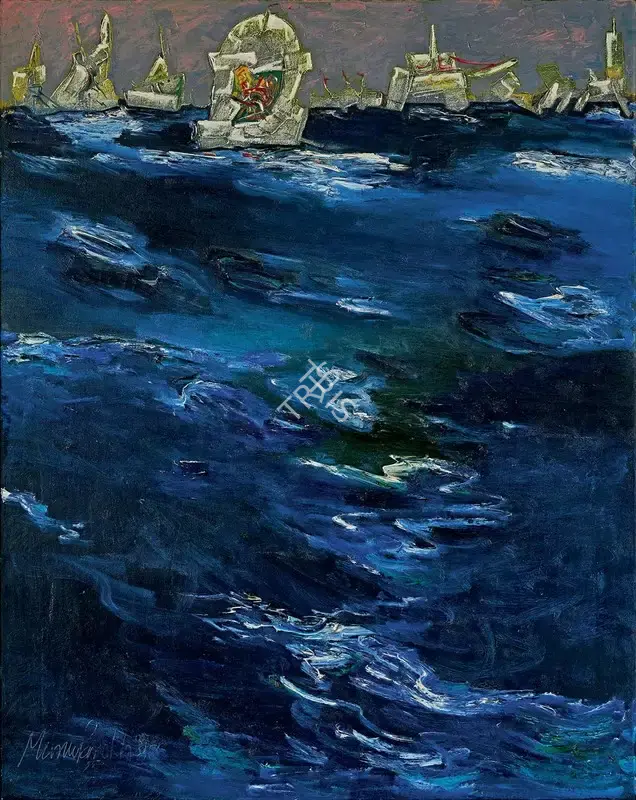 Manu Parekh (Artist), Ganga, 1988, Painting