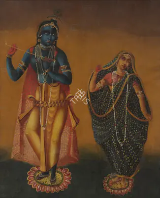 Early Bengal School (Artist), Untitled (Radha and Krishna), 1890, Painting