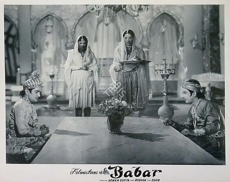 Vasant Beltangdi (Cinematographer), Babar, 1960, Lobby Card
