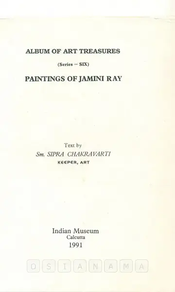 Jamini Roy (Artist), Paintings of Jamini Roy, 1991, Solo Exhibition Catalogue