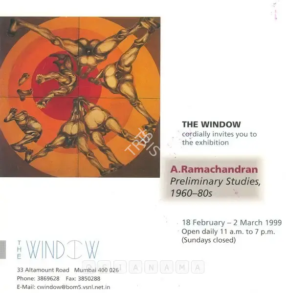 A. Ramachandran (Artist), A. Ramachandran, 1999, Solo Exhibition Invitation