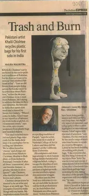 Malika Malhotra (Reporter), Trash and Burn, 2010, Newspaper Clipping