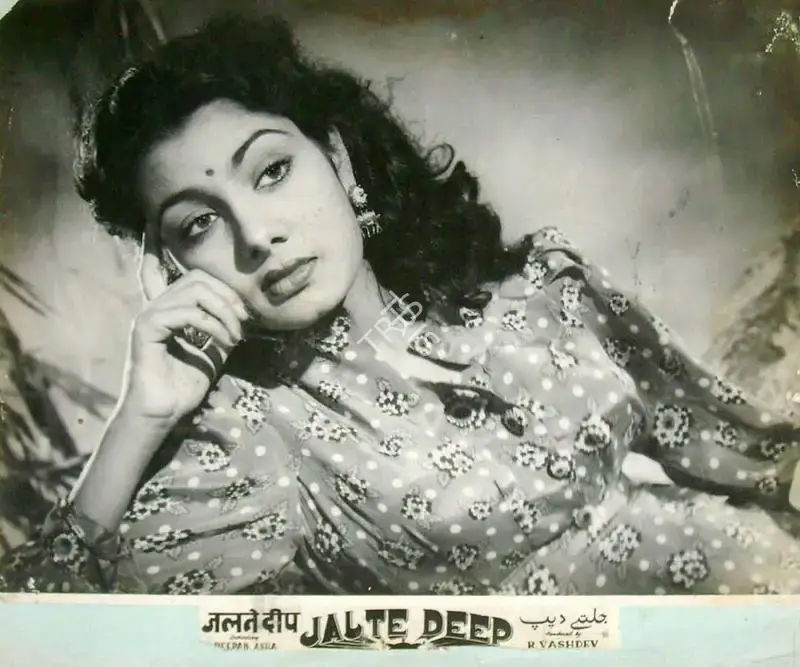 Dharam Kumar (Director), Jalte Deep, 1950, Lobby Card