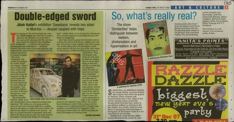 Reshma Kulkarni (Reporter), Double-Edged Sword, 2007, Newspaper Clipping