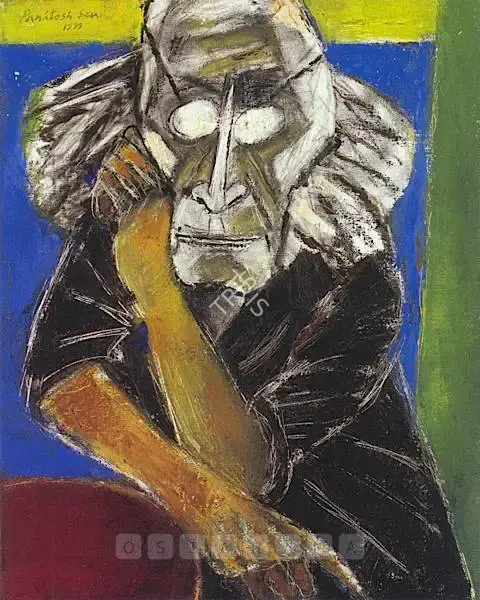 Paritosh Sen (Artist), Self Portrait, 1999, Painting
