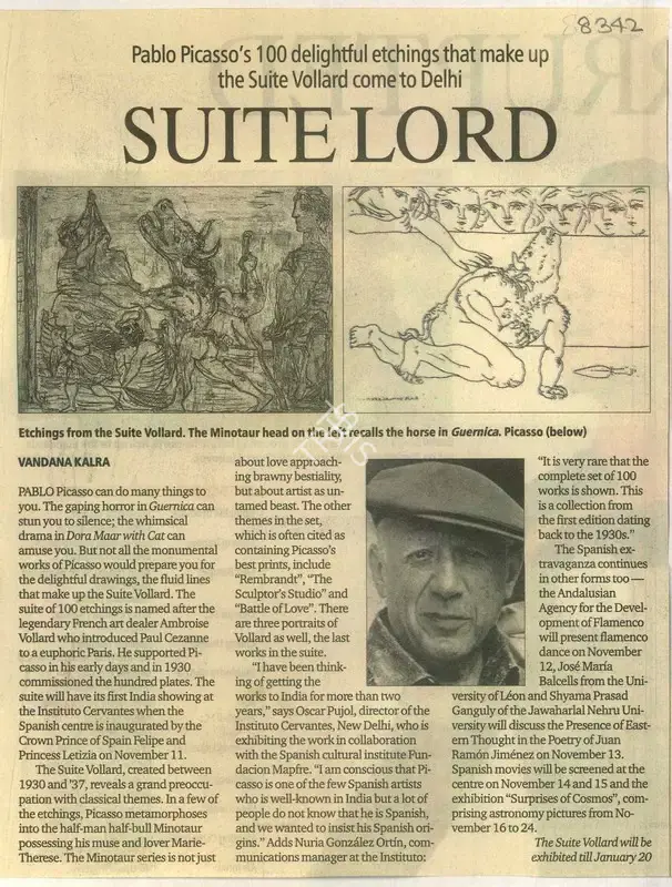 Vandana Kalra (Reporter), Suite Lord, 2009, Newspaper Clipping