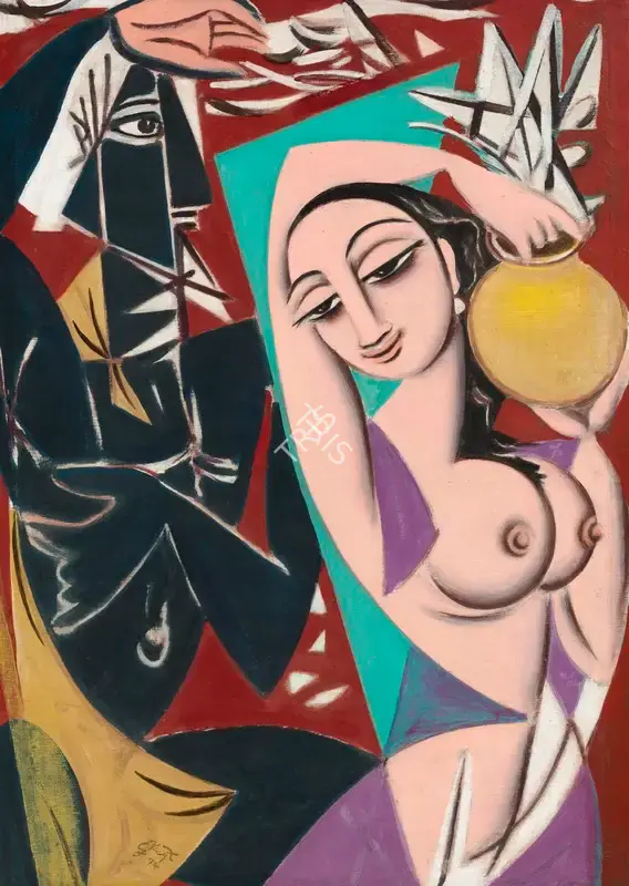 Keyt, George (Artist). Untitled (Couple), 1974 | Painting, Ch.NeY/20.09.23, 2023 · Christie's