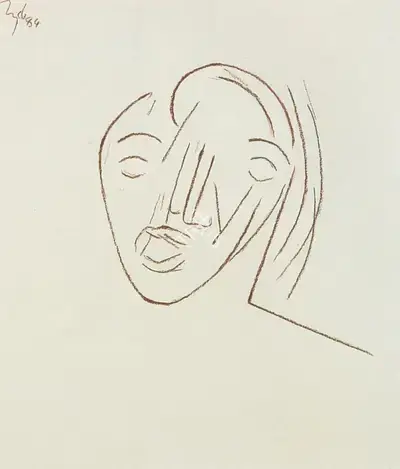 Tyeb Mehta (Artist), Untitled, 1984, Drawing