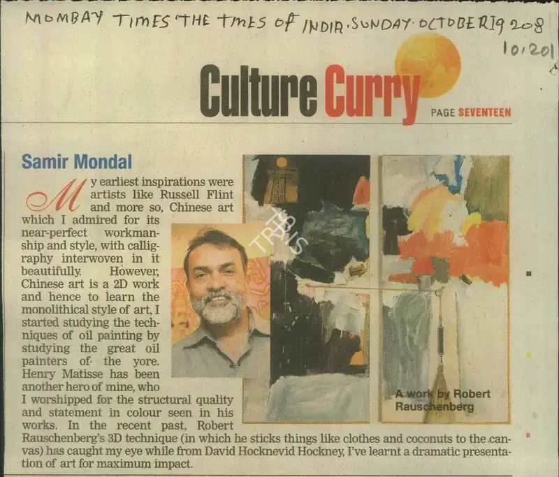 Samir Mandal (Reporter), Culture Curry, 2008, Newspaper Clipping