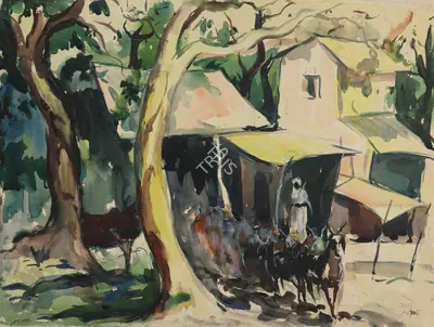 H.A. Gade (Artist), Untitled, 1946, Painting