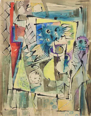 Jyoti Bhatt (Artist), Untitled, 1955, Painting