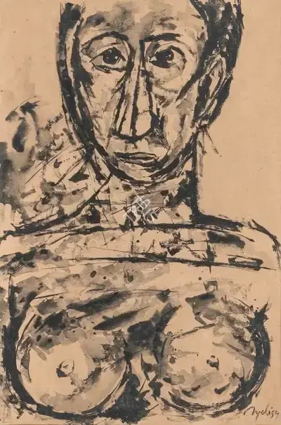 Tyeb Mehta (Artist), Untitled, 1959, Painting