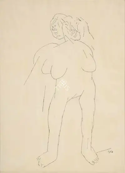 Tyeb Mehta (Artist), Untitled, 1986, Drawing