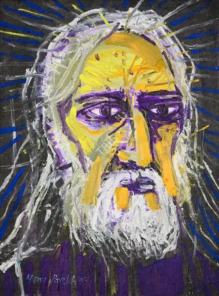 Manu Parekh (Artist), The Head of a Poet, 2005, Painting