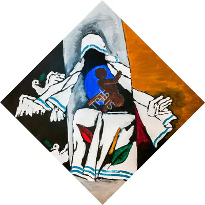 M.F. Husain (Artist), Untitled (Mother Teresa), 1995, Painting