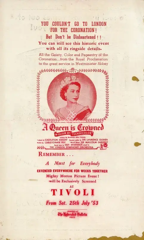 Michael Waldman (Director), A Queen Is Crowned, 1953, Handbill