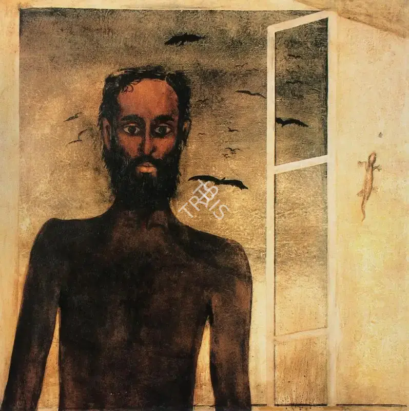Anjolie Ela Menon (Artist), Man at Window, 1982, Painting