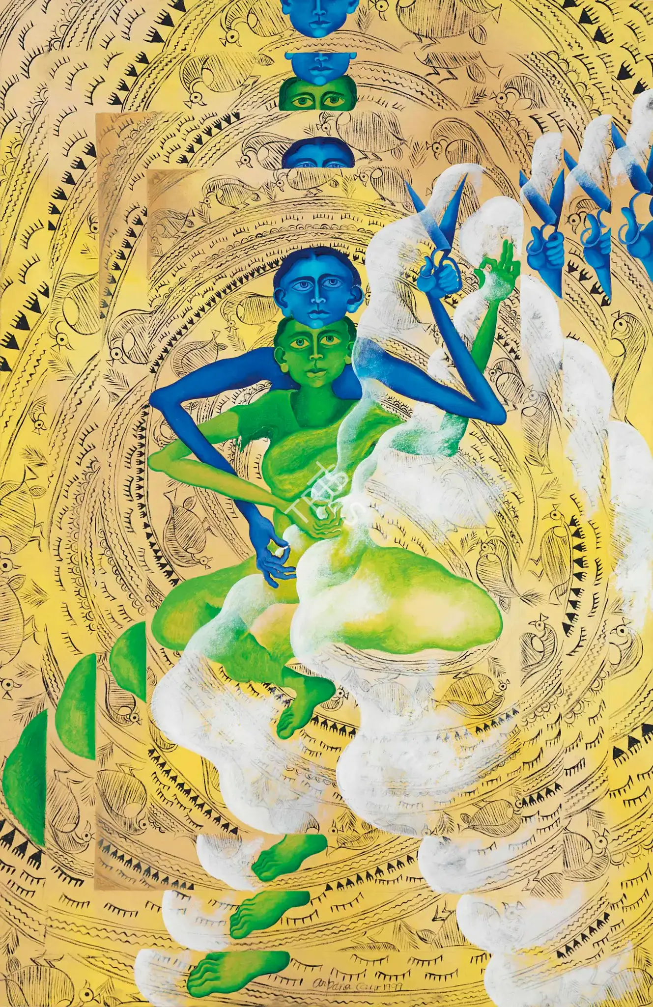 Arpana Caur (Artist), Untitled, 1999, Painting