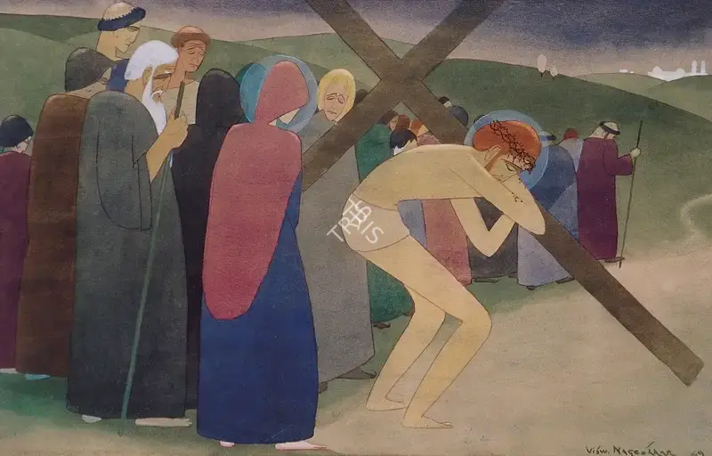 Vishwanath Nageshkar (Artist), Way to Destiny, 1949, Painting