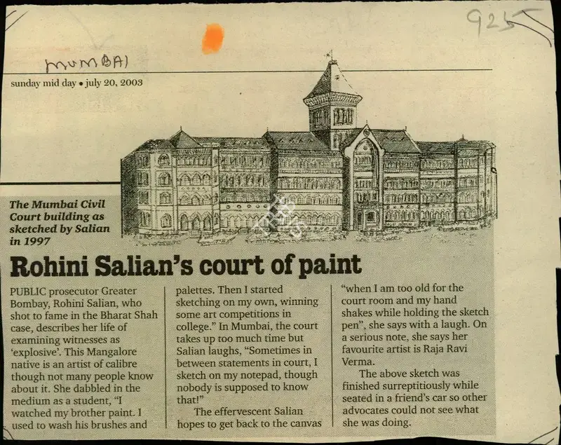 Rohini Salian's Court of Paint, 2003, Newspaper Clipping