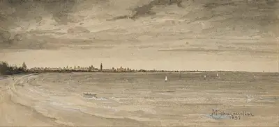 M.V. Dhurandhar (Artist), A View of Bombay, 1897, Painting