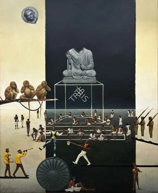 Kanchan Dasgupta (Artist), Untitled (Buddha), 2003, Painting