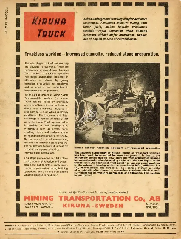 Rajmohan Gandhi (Chief Editor), Himmat, 1975, Magazine