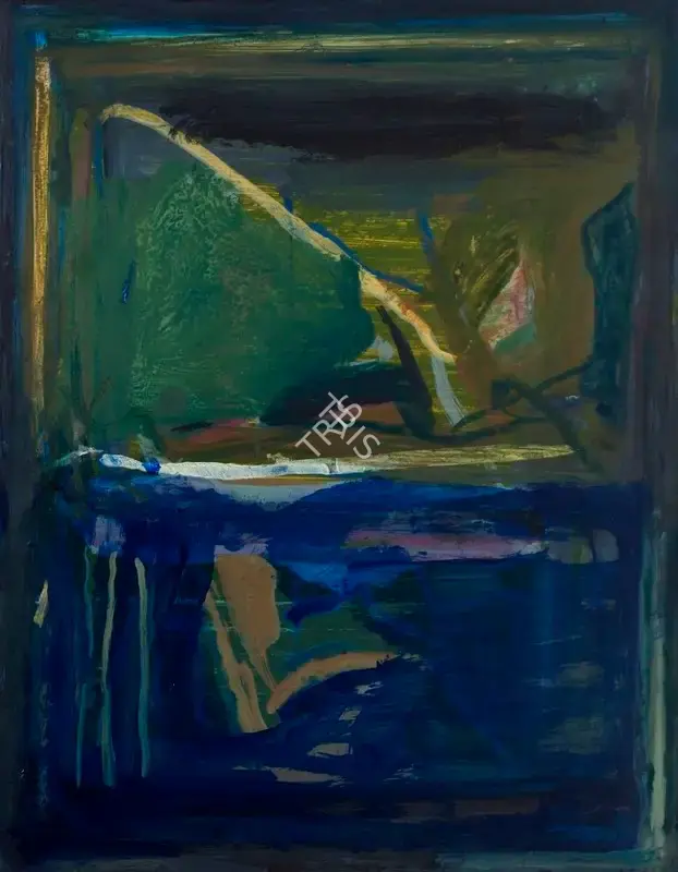 S.H. Raza (Artist), Night, 1972, Painting