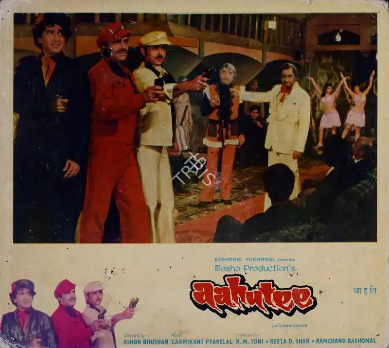 Ramchand Bashomal (Producer), Aahutee, 1978, Lobby Card