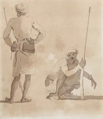 Thomas Daniell (Artist), Hindoostanee Seapoys, 1750, Painting