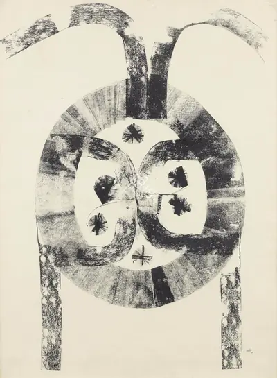 V.S. Gaitonde (Artist), Composition No. 3, 1963, Drawing