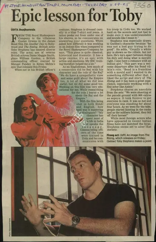 Udita Jhunjhunwala (Reporter), Epic Lesson for Today, 2005, Newspaper Clipping