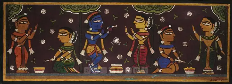 Jamini Roy (Artist), Krishna Series, 1951, Painting