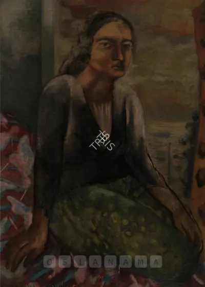 Nalini Malani (Artist), Reverie (Portrait Of N. Pushpamala), 1988, Painting