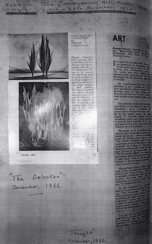 Sabavala's art highlighted by vibrant landscapes, 1966, Newspaper Clipping
