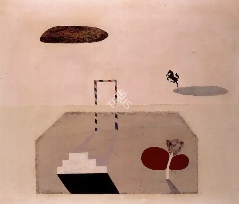 Prabhakar Barwe (Artist), Blown Hourglass, 1980, Painting