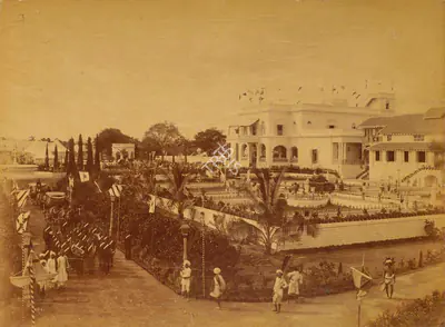 Lala Deen Dayal (Photographer), Bashir-bagh Palace, 1889, Antiquarian Photograph