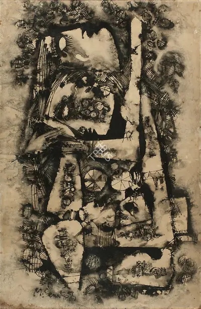 M. Senathipathi (Artist), Untitled, 1980, Painting
