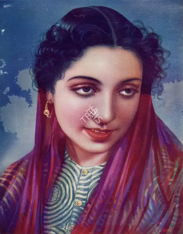 D.B. Neroy (Artist), Neroy, D.B. (Artist), Ragini | Oleograph, April 1944, Oleograph