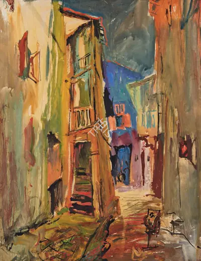 S.H. Raza (Artist), 44 Bomanji Lane, 1948, Painting