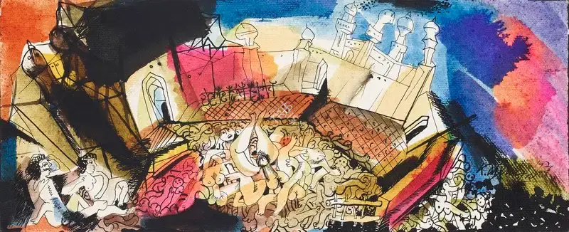 K. Laxma Goud (Artist), Untitled, 1976, Painting