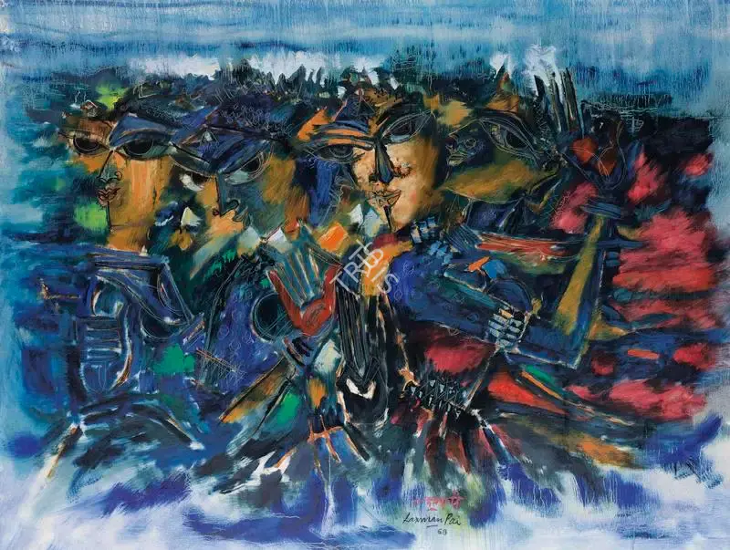 Pai, Laxman (Artist). Dance Forms, 1968 | Painting, Ch.NeY/20.03.19, 2019 · Christie's
